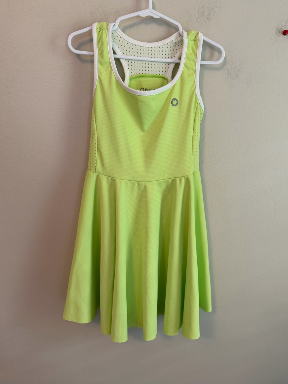 Patpat Lime Athletic Tennis Dress with Racerback